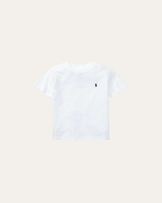 Boy's Cotton Jersey Crewneck Tee, Size S-XL